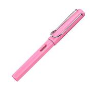 HshDUti Fountain Pen, 0.38mm Student Calligraphy Practice Smooth Writing Plastic Fine Nib Fountain Pen (Pink)