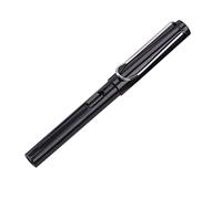 HshDUti Fountain Pen, 0.38mm Student Calligraphy Practice Smooth Writing Plastic Fine Nib Fountain Pen (Black)