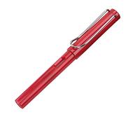 HshDUti Fountain Pen, 0.38mm Student Calligraphy Practice Smooth Writing Plastic Fine Nib Fountain Pen (Red)