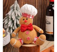 HshDUti Gingerbread Ornaments for Xmas Tree Decoration, Plush Stuffed Ginger Man Figurine Ornaments for Christmas Holiday Party Decora