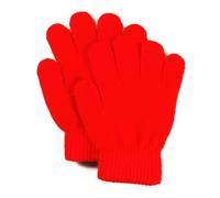 HshDUti Kids Knitted Magic Gloves Teens Warm Winter Stretchy Full Fingers Gloves Kids Magic Winter Gloves for Baby Girls Red