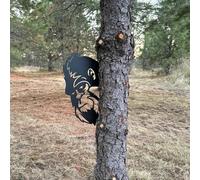 HshDUti Peaking a Boo Flipping Off Bigfoots Animal Metal Sign Art Ornament Sasquatch Statue, Middle Finger Bigfoots Peeping Around Signs Corner Tree Garden Fence Farmhouse Outdoor Home Decoration B