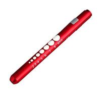 HshDUti Pen Light with Pupil Gauge LED Penlight for Nurses Doctors, Reusable Medical Penlight for Nursing Students Doctors Red