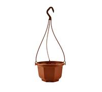 HshDUti Plastic Hanging Flower Pot, Outdoor Indoor Plants Planter, Brown