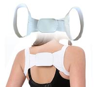 HshDUti Posture Corrector Back Brace for Men and Women, Fully Adjustable Back Straightener for Upper Spine Support, Neck Shoulder Clavicle Back Pain Relief White