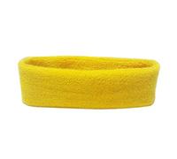 HshDUti Sports Headbands for Men and Women, Lightweight Sweat Band Moisture Wicking Workout Sweatbands for Running, Cross Training, Yoga and Bike, Unisex Hairband Yellow