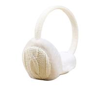 HshDUti Winter Ear Muffs for Men & Women - Knitted Plush Fluffy Ear Warmers - Unisex Winter Warm Earmuffs for Womens Girls Outdoor Cycling Running Skiing Ladies Gift White