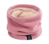 HshDUti Winter Neck Warmer Fleece Lined Infinity Scarf Thicken Windproof and Dust Skiing Circle for mens women Double-Layer Fleece Lining Knit Pink