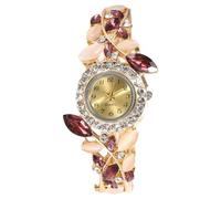 HshDUti Women's Quartz Watch 20mm with Stone Set Case, Analogue Display and Stainless Steel Bracelet, Crystal Accented Bangle Watch Bracelet Watch Ladies Wrist Watch Purple