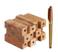 HSHEMBER 12PCS Pen Making Kit, DIY Pen Making Kit with Pre-Drilled Wood Blanks for Crafting Custom Wood Pens and Unique Gifts