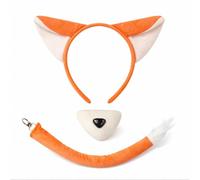 HSHEMBER 3Pcs Fox Mask, Fox Ears, Fantastic Mr Fox Costume with Ears Headband for Halloween Cosplay