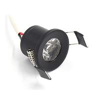 HSHHJSH LED Recessed Ceiling Lights Round Downlights Silvery/Black/White/Golden Mini Spotlights 1.5W 27mm 100V-240V Jewelry Display Ceiling Recessed Cabinet Spot Lamp