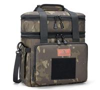 HSHRISH Lunch Bag Large Lunch Bag for Men, Double Layer Insulated Large Tactical Cooler Bag for Men Adults Waterproof Leakproof Durable Lunch Bog for Work Picnic Camping Day Trips, 16L Black camo