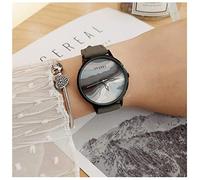 HSHTTKL Birthday Present Creative Dial Design Watch, Wrist Watch with PU Leather Strap, Clock Dial Analog Quartz Watch Girls Boys Gift Clothing Accessories