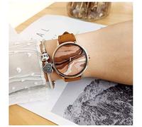 HSHTTKL Birthday Present Creative Dial Design Watch, Wrist Watch with PU Leather Strap, Clock Dial Analog Quartz Watch Girls Boys Gift Clothing Accessories