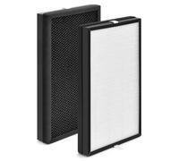 HSIAMEN AP-C500FL Filter Replacement Compatible with HoMedics AP-C500 AP-C550 Smart Air Purifier, 2-in-1 True HEPA Activated Carbon Filter, 2-Pack