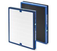 HSIAMEN Classic 200/300 Replacement Filter Dual Protection Compatible with Blueair 200/300 Series Model 201, 203, 205, 210, 215, 250, 270, 280i, 303, True HEPA with Activated Carbon, 2-Pack