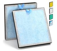 HSIAMEN Vital 100S Smoke Remover Replacement Filter Compatible with LEVOIT Vital 100S Air Purifier, Compared to Part # Vital 100S-RF-SR, 3-in-1 High-Efficiency w/ 4 Extra Pre-Filter, Blue 2-Pack