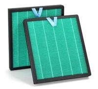 HSIAMEN Vital 100S Toxin Absorber Replacement Filter Compatible with LEVOIT Vital 100S Air Purifier, Compared to Part # Vital 100S-RF-TX, 3-in-1 High-Efficiency Activated Carbon, Green 2-Pack