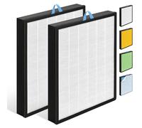 HSIAMEN Vital 200S-RF Compatible with Levoit Vital 200S Replacement Filter Vital 200S-P Smart Air Purifier Vital-200S, LAP-V201S-WUS H13 True HEPA Filter, White 2-Pack