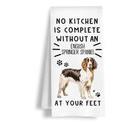 HSIASHENG Funny English Springer Spaniel Hand Towels for Kitchen Home Bathroom Decor, A Kitchen is Not Complete Without an English Springer Spaniel Dish Towel, Dog Lovers Gift, 16×24 Inch
