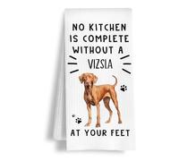 HSIASHENG Funny Vizsla Hand Towels for Kitchen Home Bathroom Decor, A Kitchen is Not Complete Without A Vizsla Dish Towel, Dog Lovers Gift, 16×24 Inch