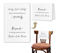 HSIASHENG In Loving Memory Wedding Chair Sign - Reserved Seating for Someone in Heaven - 17.7x11.8 Inches - Mother of The Bride - 1 Pc