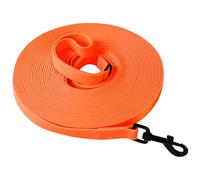 HSIGIO Training Lead for Dogs, 15m Long Line Dog Lead, Waterproof Recall Obedience Dog Training Leads, Padded Handle & D-Ring, Pet Leash for Large Medium Small Dogs, Orange