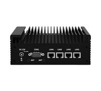 HSIPC Alder Lake N100 Quad Core Firewall Micro Appliance, Mini PC, Nano PC, Router PC with DDR5 8G RAM 256G SSD, 4*i226-V RJ45 Port AES-NI