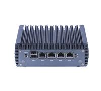 HSIPC Celeron J4125 Quad Core Firewall Micro Appliance, Mini PC, Nano PC, Router PC with 8G RAM 128G SSD, 4 RJ45 2.5GBE NIC AES-NI Compatible with Pfsense OPNsense