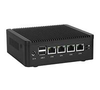 HSIPC Celeron N4000 Firewall Micro Appliance, Mini PC, Nano PC, Router PC with 4G RAM 64G SSD, 4 RJ45 Port DP HDMI AES-NI Compatible with Pfsense OPNsense