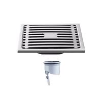 HSIRYAOHD Bathroom Drain Cover,Stainless Steel Floor Drains Square Washing Machine Drainer Shower Strainer Cover for Bathroom Toilet Accessories(Grey-Double)(Silver single)