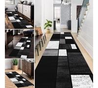 HSIRYAOHD Grey Black Runner Rug for Entryway - Heavy Duty Extra Long Carpet Runner 1m 1.5m 2m 2.5m 3m 3.5m 4m 4.5m 5m 5.5m 6m Washable Floor Mat (Size : 80×300cm/2.6ft×9.8ft)