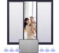 HSIRYAOHD Privacy Window Film Heat Reflective Cooling Tint 9mm Aluminium Foil Glass Thermal Insulation Cover For Sun Room Blackout Sun Protection With Suction Cups(Black,80x100cm)