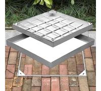 HSIRYAOHD Recessed Manhole Cover And Frame, 304 Stainless Steel Invisible Design Sewer Inspection Chamber Sealed Recessed Internal Manhole Cover For Indoor And Outdoor Scenes(500x5