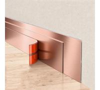 HSIRYAOHD Self Adhesive Molding & Wall Trim, Flexible Cabinet Edge Banding, Metallic Decal for Ceiling Floor Cabinet Tile Edge,Brushed Rose Gold(Size:0.9cmx2m)