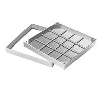 HSIRYAOHD Stainless Steel Manhole Cover And Frame, Square Heavy Duty Embedded Invisible Decorated Inspection Chamber Lid Invisible Sewage Basin Cover For Driveways Patios Pavements