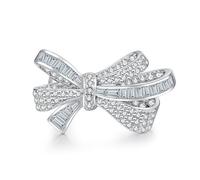Hsitgexf - Infinity bow rings for women, wedding rings with round cubic zirconia and cubic zirconia, forever promise ring with love knot, Copper, Cubic Zirconia