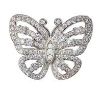 Hsitgexf Shiny Full CZ Simulated Diamond Butterfly Cocktail Rings Engagement Wedding Promise Rings Unique Cubic Zirconia Bow Insects Jewelry Ring Gift for Her（10）