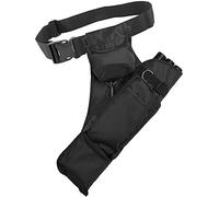 Hsitoolg Archery Bag - Outdoor Canvas Arrow Quiver Hunting Three Tube Waist Span With Accessories (Black)