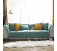 Hsivtns Plush Sofa Cover 1 2 3 Seater, Soft Warm Sofa Slipcover Non-Slip Couch Covers 3 Seater Washable Sofa Protector for Kids/Pets Couch Cover,Green,110x180cm