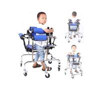 Hsivtns Rollator Walkers for Children, Hemiplegia Rehabilitation Standing Frame with Seat - 6 Wheels, Adjustable Height and Width, Load 140 Kg/308.65 Ib