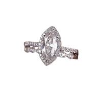 hsiyyecg 2 Pieces Women Rings Set Marquise Cut Cubic Zirconia CZ Halo Rings Jewelry for Bridal Wedding Band Engagement Anniversary Ring(9)