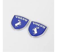 HSJKU 2 PCS 3D Metal Car Sticker for Volvo EX30 EX90 R design, Badge,Car Emblem,3D Metal Logo Decals,Emblem Sticker,Automotive Exterior Accessories,Blue