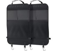 HSJKU 2 Pcs Kick Mats Back Seat Protector for Kids for BMW X2 F39 ab 2018, Waterproof & Stain Resistant Seats Protectors with Storage Pockets