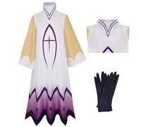 HSJZBQSM Adam Cosplay with Hood Gloves Set Adam Hazbin Hotel Cosplay Costume Demon Angel Halloween Full Set (Yellow, L)