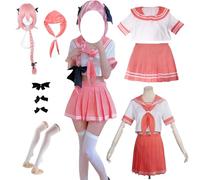 HSJZBQSM Anime Astolfo Cosplay Sailor Suit with Wig Halloween Party JK Uniform (Astolfo, L)
