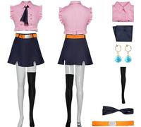 HSJZBQSM Anime Elizabeth Liones Cosplay Costume Blue Short Skirt With Earrings The Seven Deadly Sins Cosplay (Suit, M)