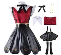 HSJZBQSM Needy Girl Overdose Cosplay Costume with Wig KAngel Cosplay Dress Ame Chan JK Uniform Full Set (Red 1, XXXL)