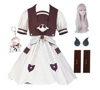 HSJZBQSM Nene Yashiro Cosplay Costume with Wig Dress Full Set Toilet Bound Hanako Kun Cosplay Uniform Halloween Suit (Women+Wig, Small)